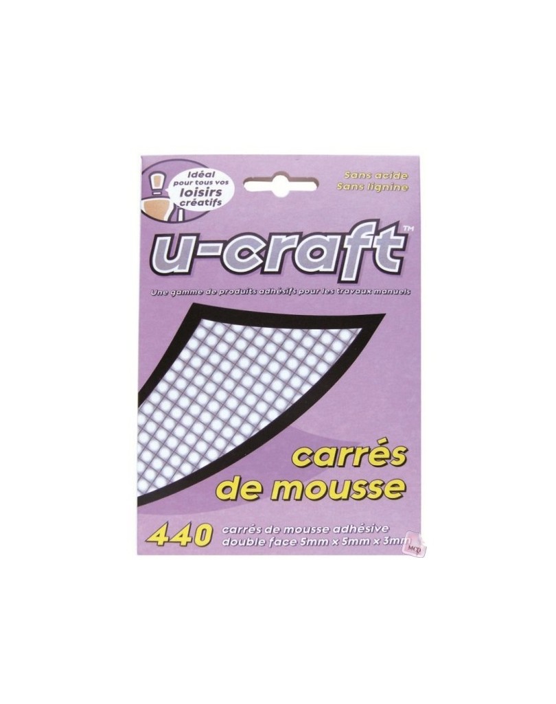 Carrés de mousse adhésive