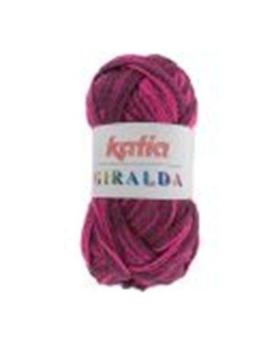 Laine Katia Giralda bordeau fushia