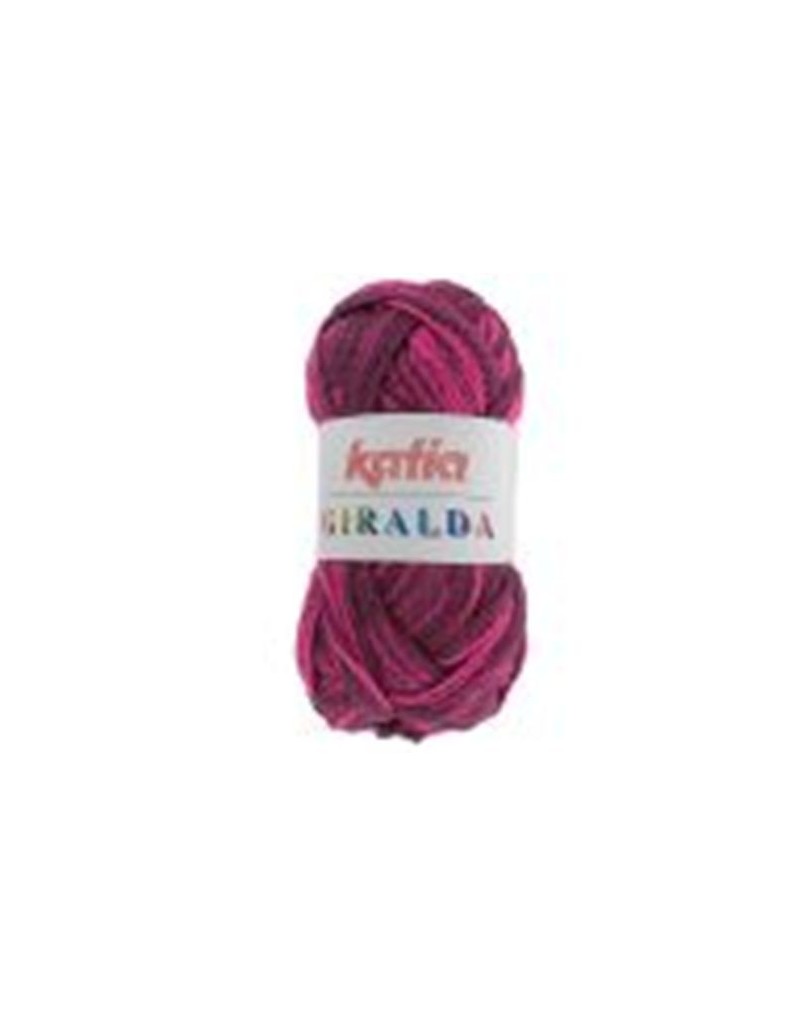 Laine Katia Giralda bordeau fushia