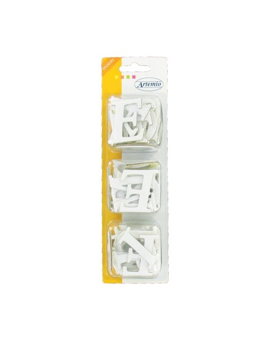 Alphabet Majuscule carton blanc autocollant