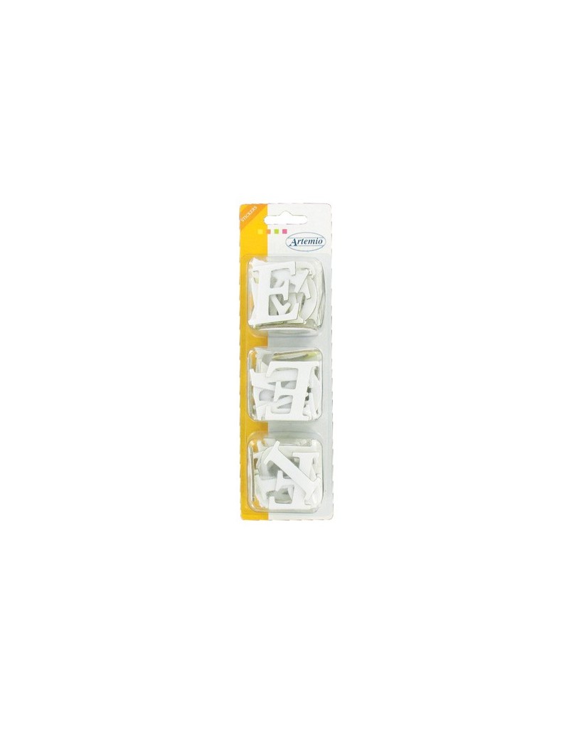 Alphabet Majuscule carton blanc autocollant