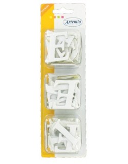 Alphabet Majuscule carton blanc autocollant