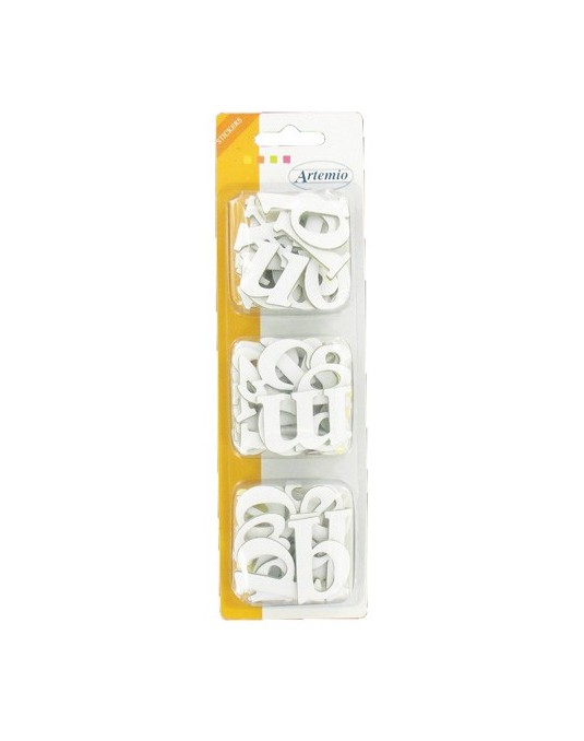 Alphabet Minuscule carton blanc autocollant