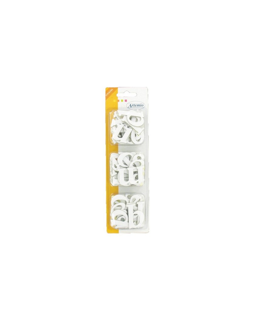 Alphabet Minuscule carton blanc autocollant