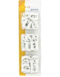 Alphabet Minuscule carton blanc autocollant
