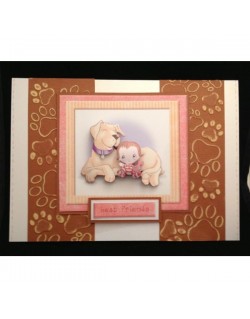 Plaque embossing pattes de chien