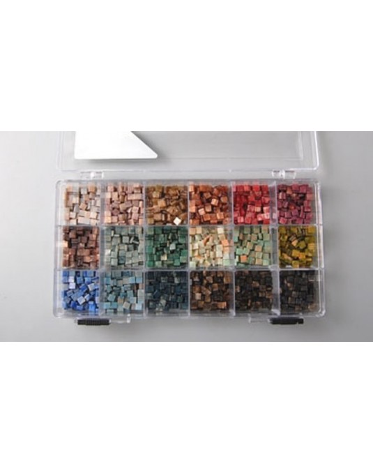 Coffret mosaïques marbrées 5x5mm