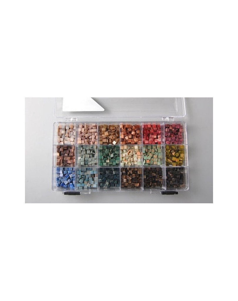 Coffret mosaïques marbrées 5x5mm