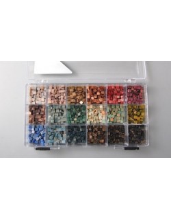 Coffret mosaïques marbrées 5x5mm