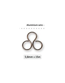 Fil déco alu bijoux 0.8 mm argent 