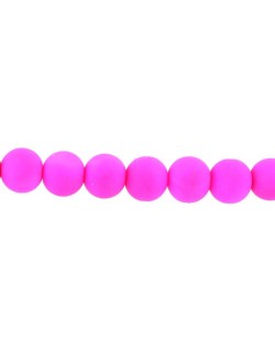 Perles en verre mat 14 fuchsia