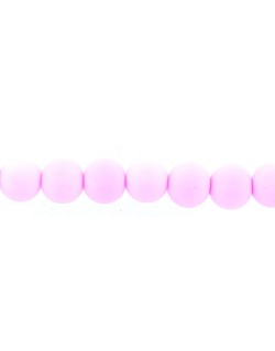 Perles en verre mat 14 fuchsia