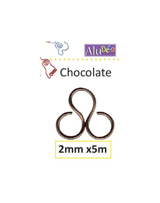 fils alu   2mm  chocolat