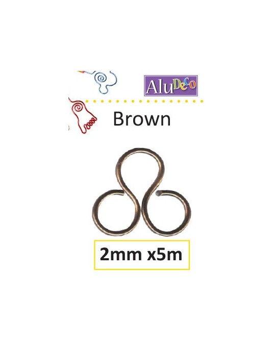 fils alu  2mm brun