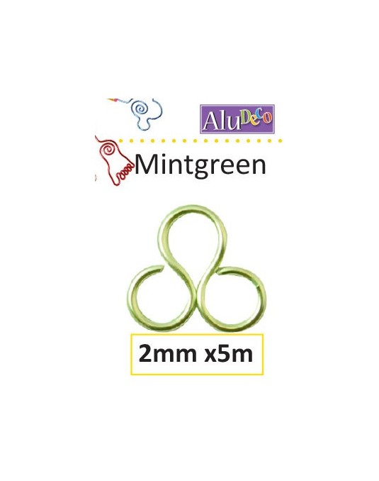 fils alu  2mm vert menthe