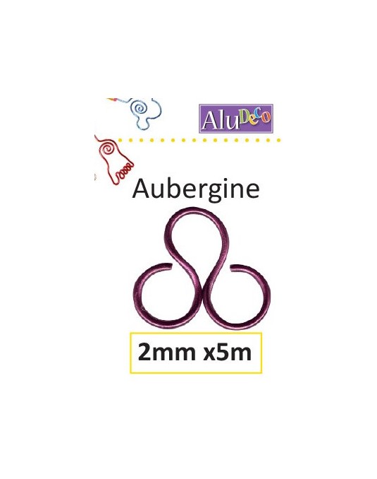 fils alu  2mm aubergine