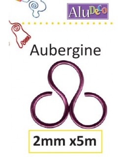 fils alu  2mm aubergine