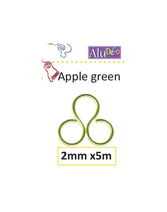 fils alu  2mm vert pomme