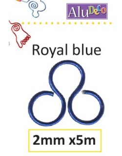 fils alu  2mm bleu royal