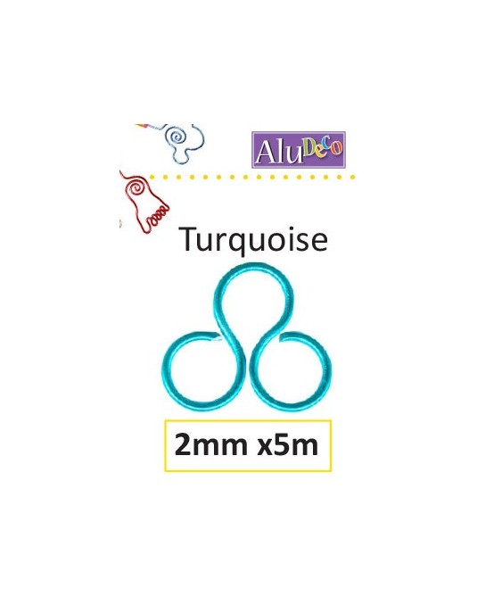 fils alu  2mm turquoise