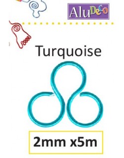 fils alu  2mm turquoise