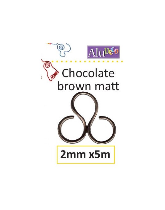 fils alu  2mm chocolat