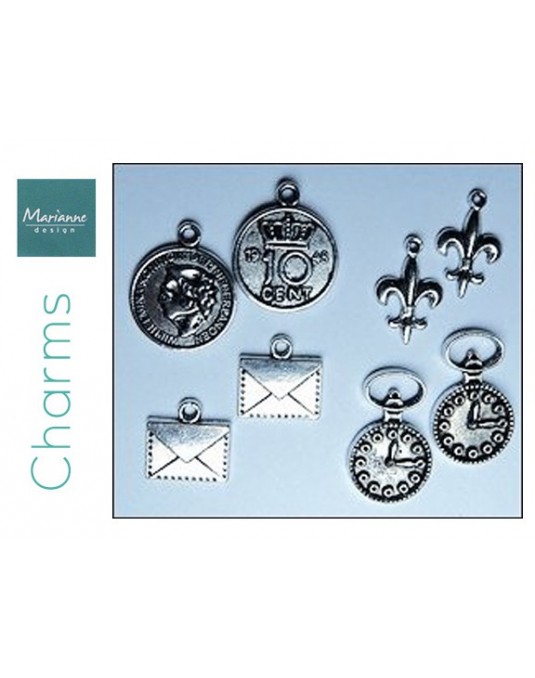 vintage charmes horloge, enveloppe, médaille, ecuson