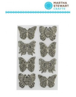 Papillons élégants strass & métal Martha Stewart