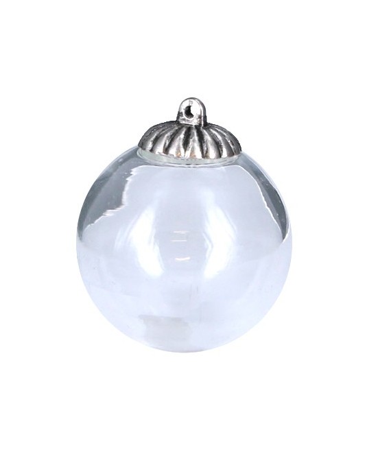 Boule en verre 2,5cm ouverture 6mm