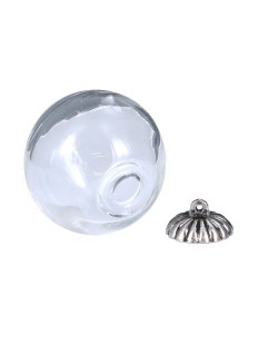 Boule en verre 2,5cm ouverture 6mm