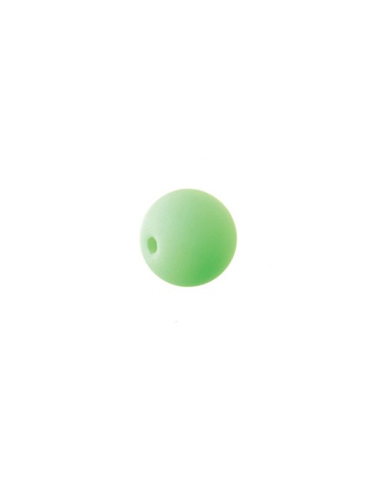 Perles en verre mat 8mm  vert