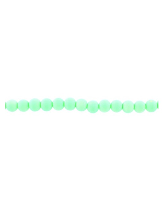 Perles en verre mat 8mm  vert