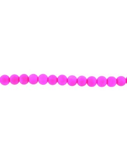 Perles en verre mat 8mm  fuschia