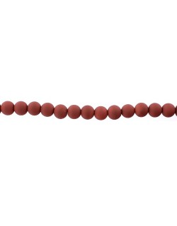 Perles en verre mat 14 fuchsia
