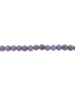 Perles en verre mat 14 fuchsia