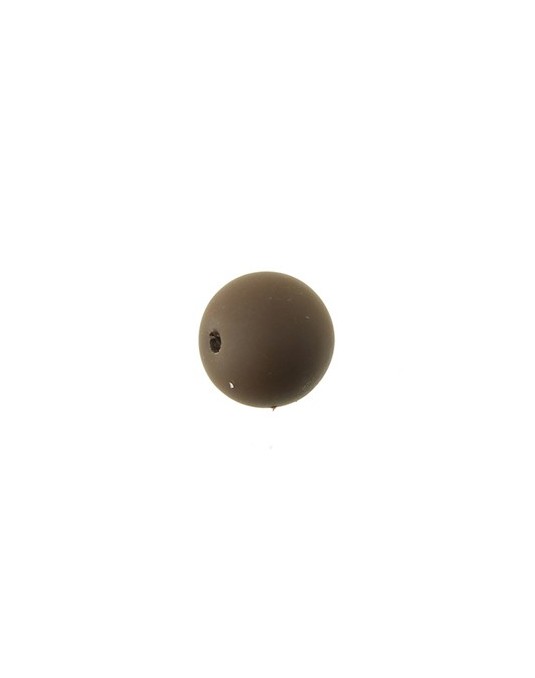 Perles en verre mat 8mm  chocolat