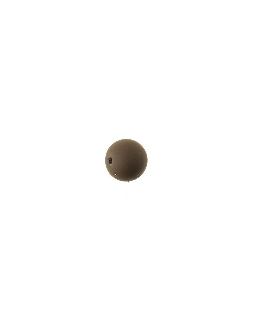 Perles en verre mat 8mm  chocolat
