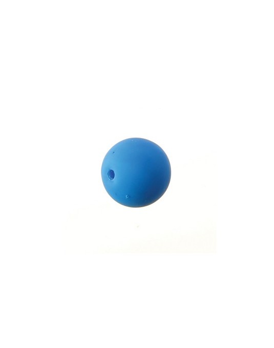 Perles en verre mat 8mm  bleu roy