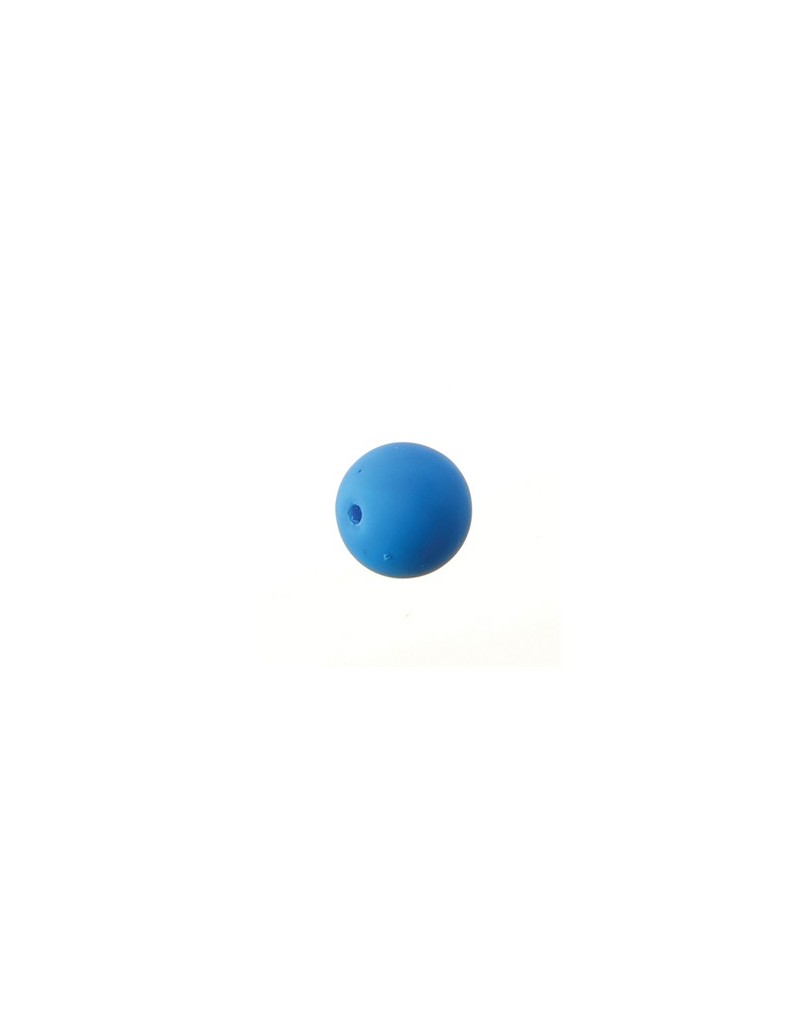 Perles en verre mat 8mm  bleu roy