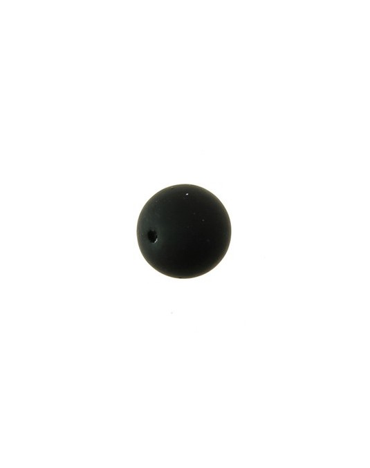 Perles en verre mat 8mm  noir