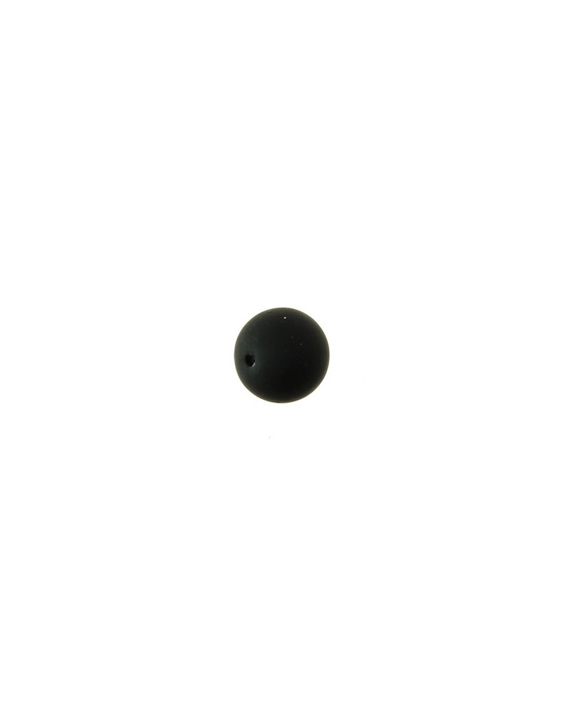 Perles en verre mat 8mm  noir