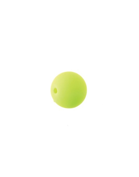 Perles en verre mat 8mm  vert citron