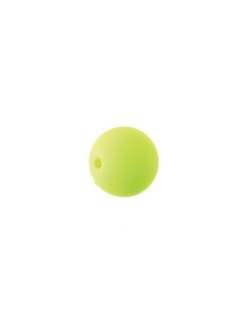 Perles en verre mat 8mm  vert citron