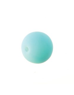 Perles en verre mat 14 bleu clair