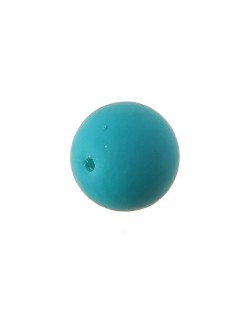 Perles en verre mat 14 bleu turquoise