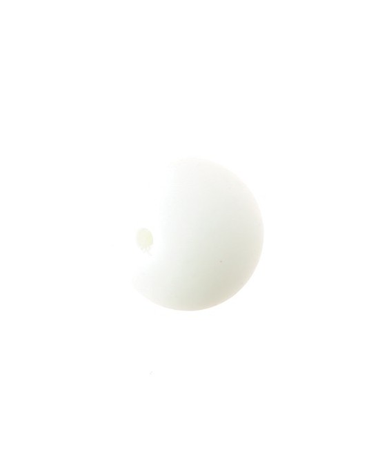 Perles en verre mat 14 blanc