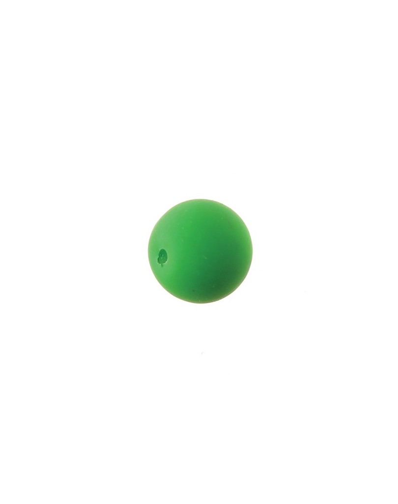 Perles en verre mat 14 vert