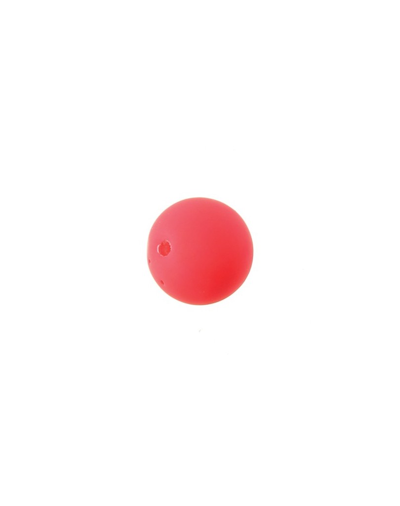 Perles en verre mat 14 fuchsia