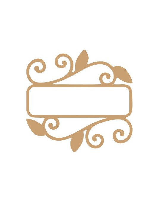 Étiquette déco flourish 5x4.8cm