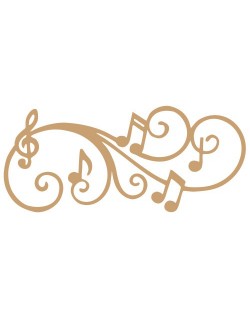 Frise déco flourish musique 3.5X8cm
